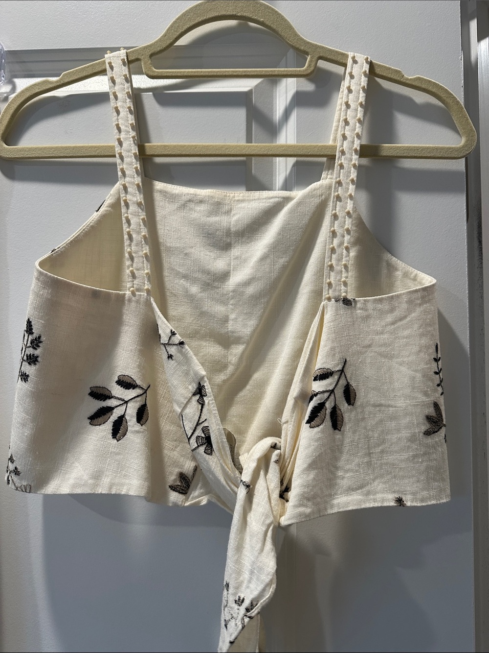 Matching Top & Skirt Set with Black Floral Embroidery - Picture 10 of 11